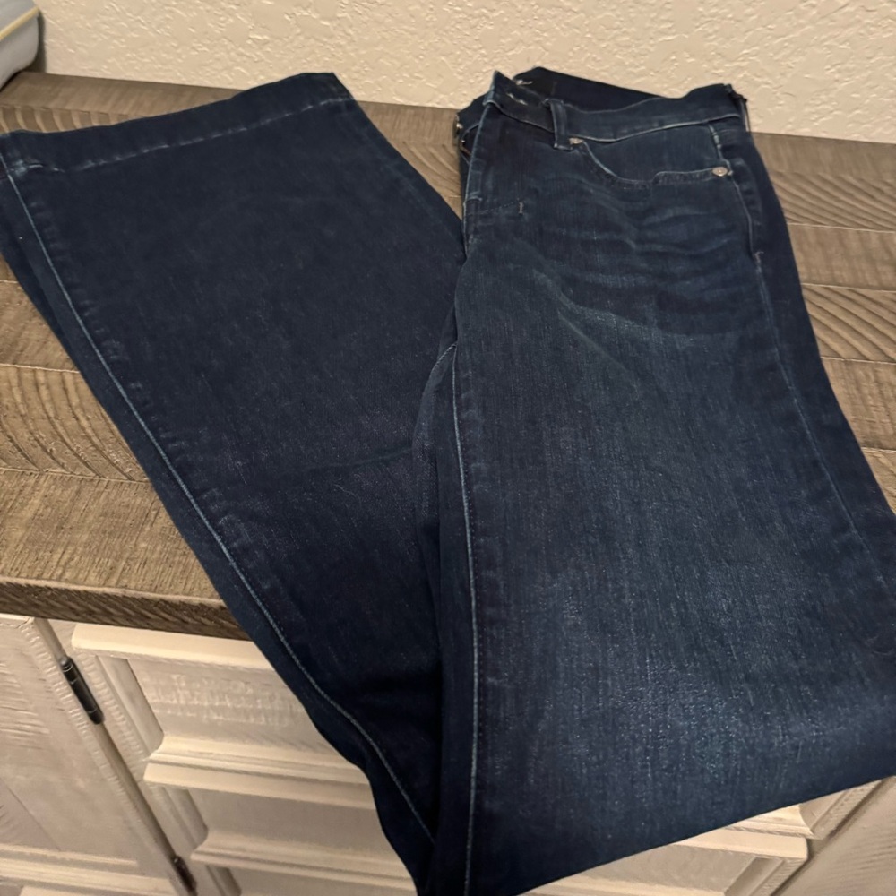 7 For All Mankind Dark Blue Flare Jeans
